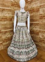 Heavy Georgette  Multi Party Wear Embroidery Work Kids Lehenga Choli